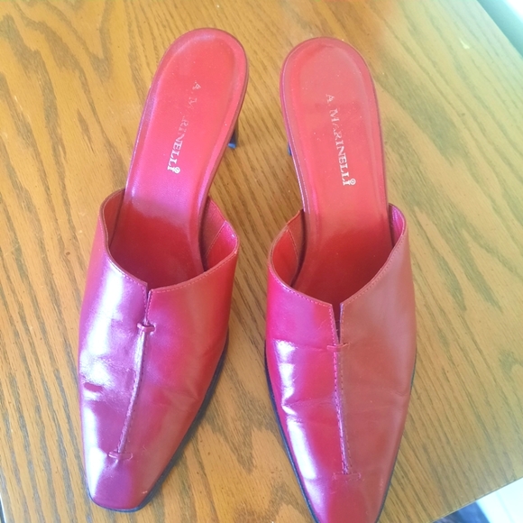 Beautiful Marinelli leather heels! Burgundy-red in colour. 3 inch heels. - Picture 4 of 4